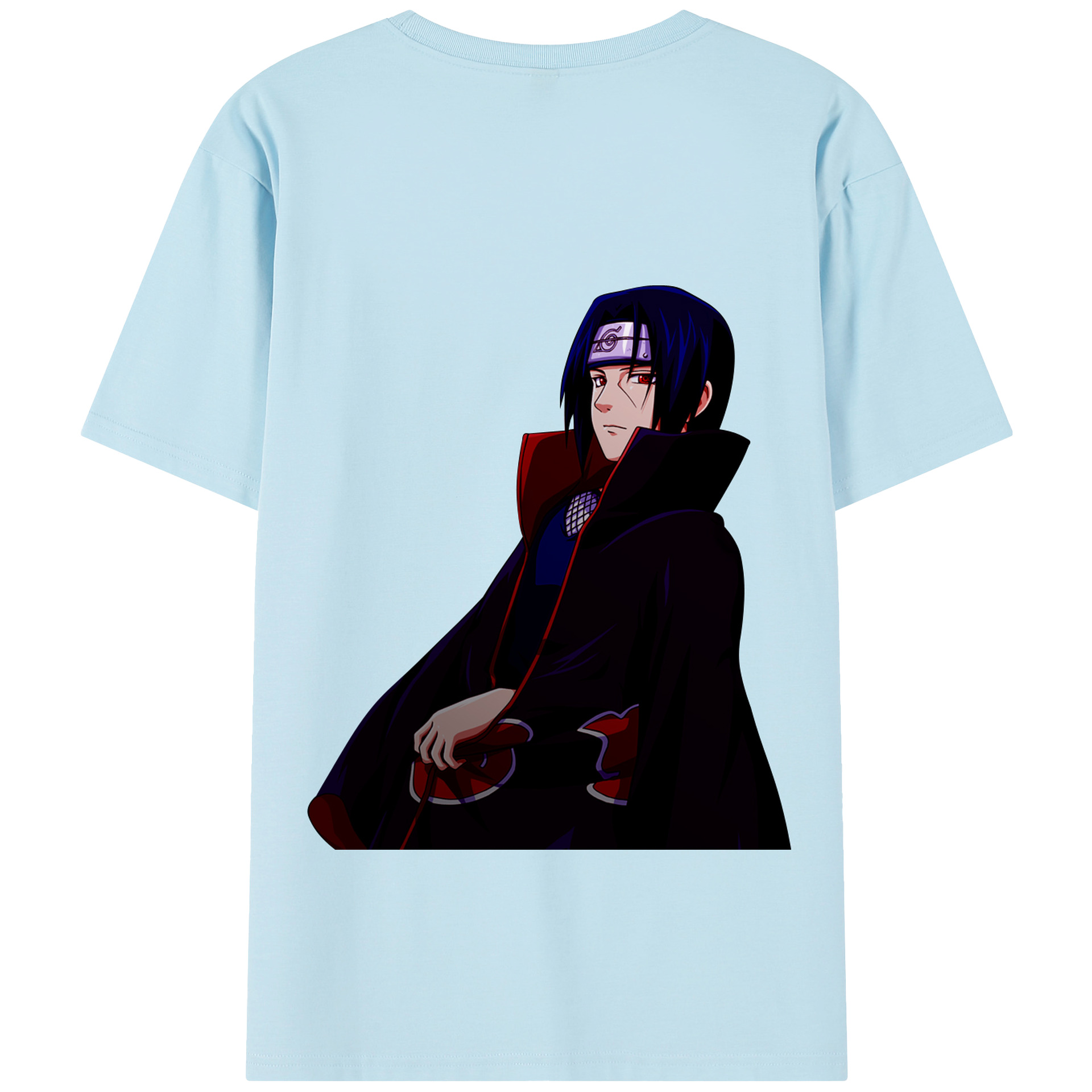 （画像用） NARUTO -ナルト- うちは イタチ Uchiha Itachi 綿100％半袖Tシャツ（背面プリント）